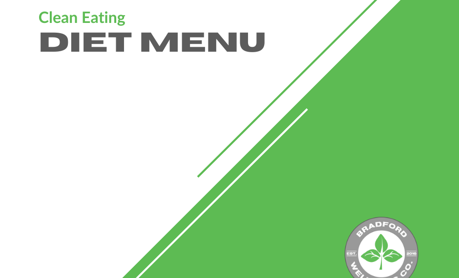 Clean Eating Diet Menu | Bradford Wellness Co.